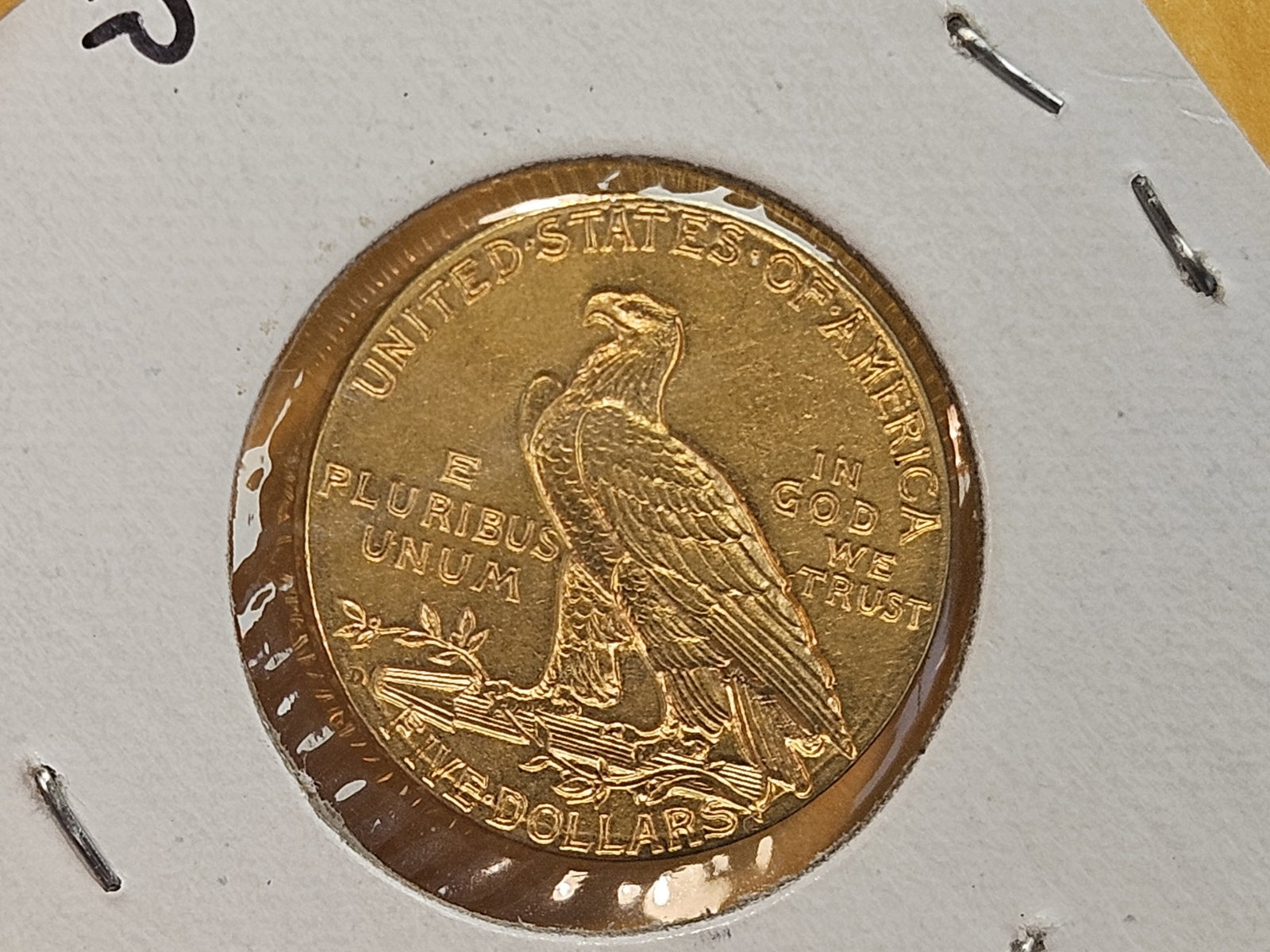 GOLD! Brilliant About Uncirculated plus 1909-D Gold Indian Five Dollars - 5