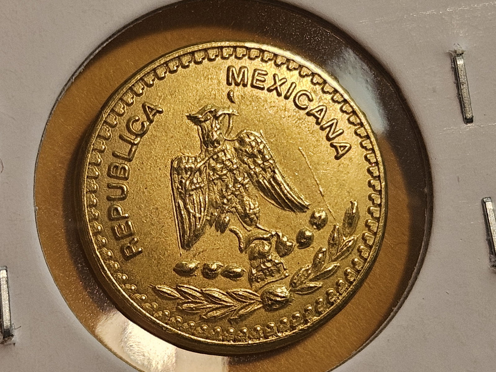 GOLD! Republica Mexicana Gold Mexican Wedding token - 3