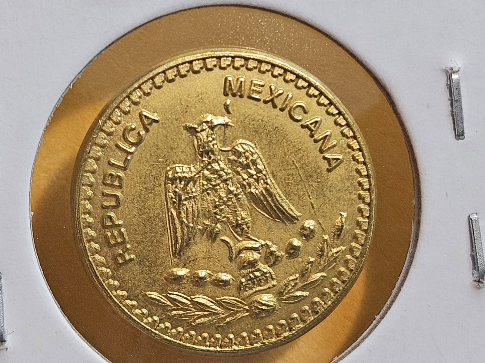 GOLD! Republica Mexicana Gold Mexican Wedding token - 4