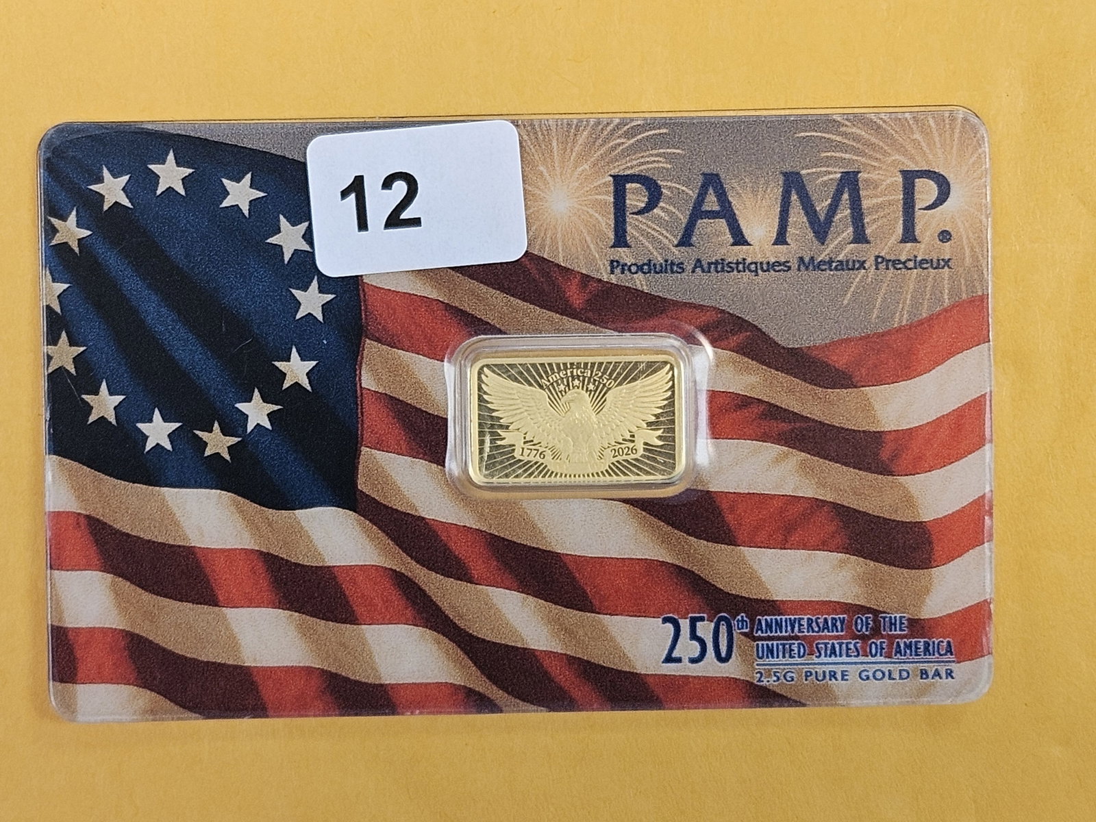 GOLD! PAMP SUISSE 2.5 gram .9999 fine gold bar (1 of 2)