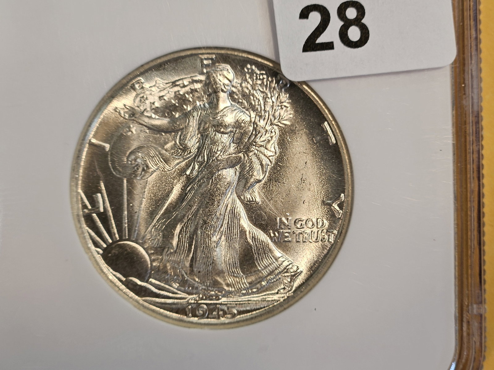 GEM! NGC 1945-D Walking Liberty Half Dollar in Mint State 65: From the Nevada Silver Collection