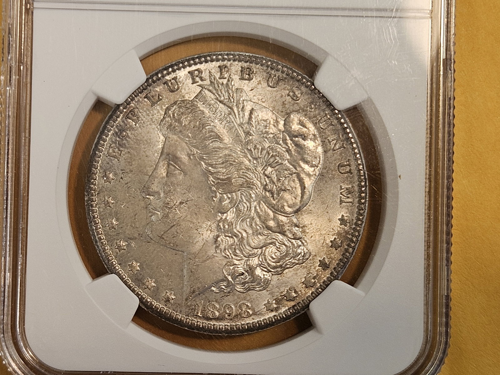 NGC 1898-O Morgan Dollar in Mint State 63 (1 of 3)