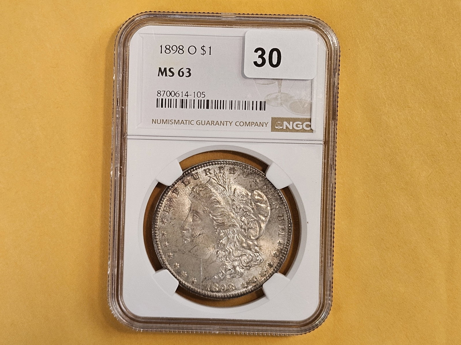 NGC 1898-O Morgan Dollar in Mint State 63 - 2