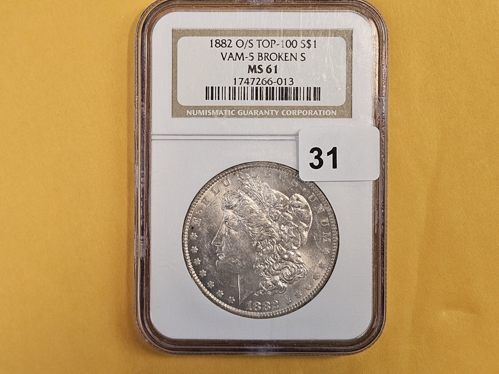 VARIETY! NGC 1882-O/S Morgan Dollar in Mint State 61 - 2