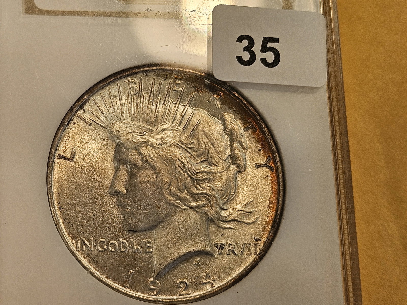 GEM! NGC 1924 Peace Silver Dollar in Mint State 65 - 3
