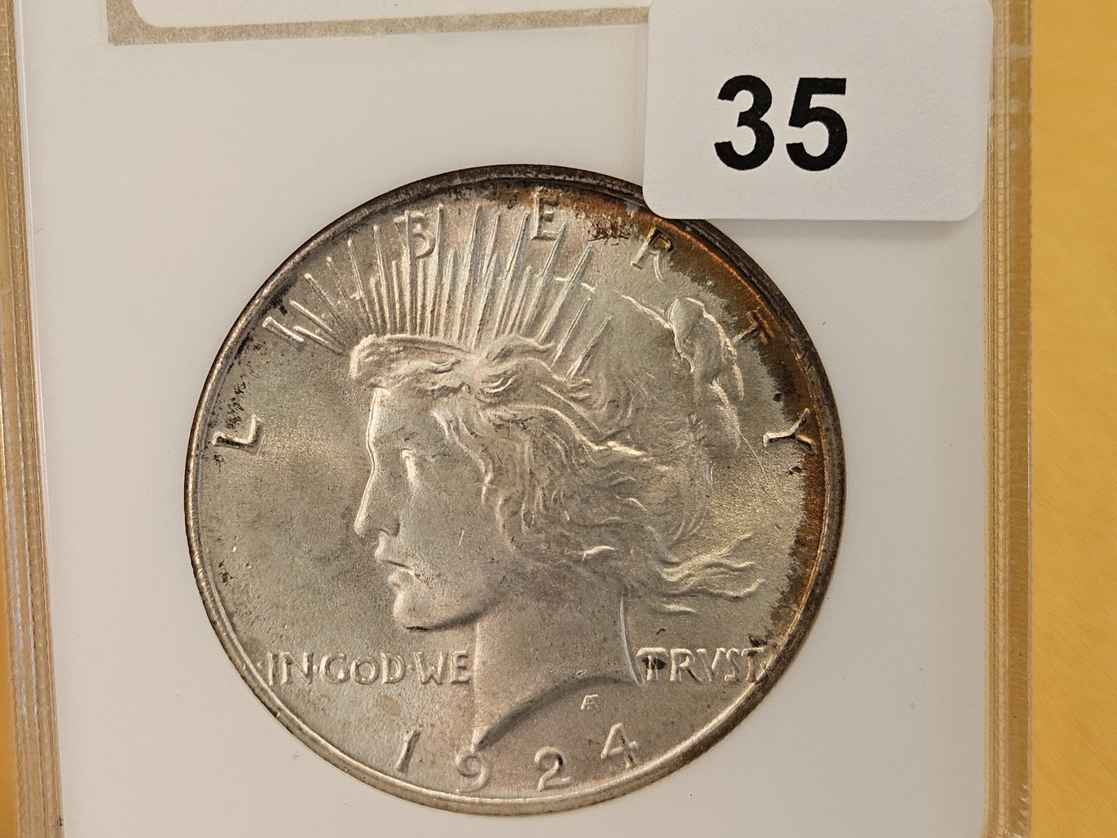 GEM! NGC 1924 Peace Silver Dollar in Mint State 65 - 4