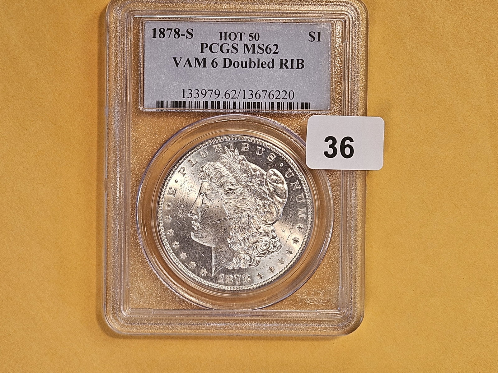 VARIETY! PCGS 1878-S Morgan Dollar in Mint State 62 - 2