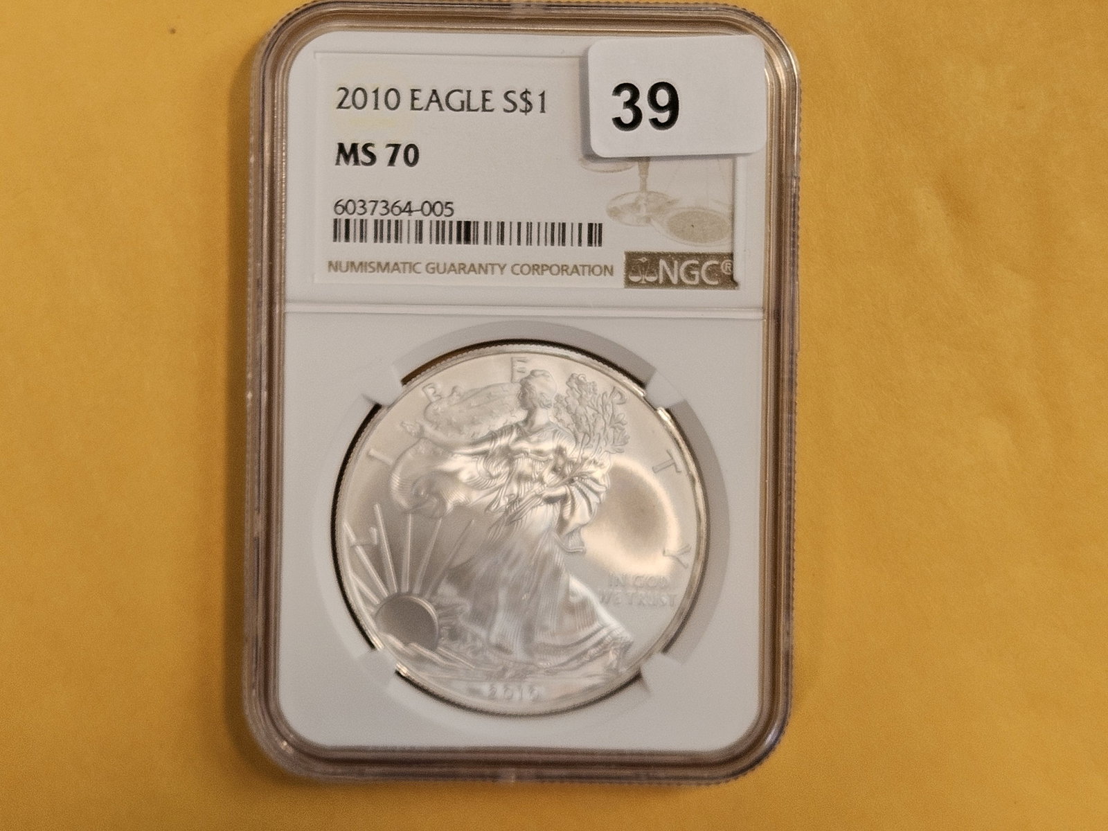 PERFECT! NGC 2010 American silver Eagle in Mint State 70: Perfect Grade!