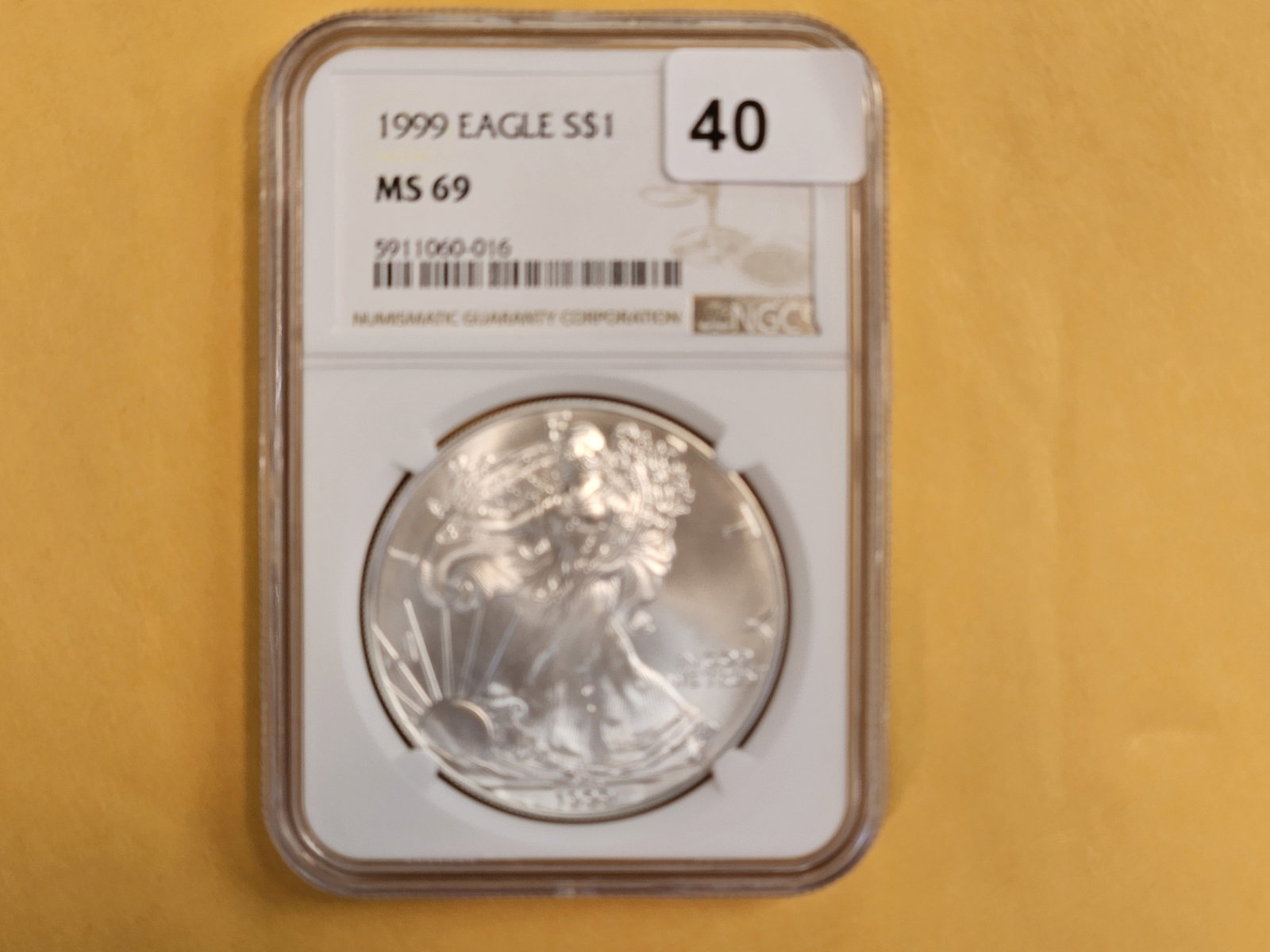 NGC 1999 American Silver Eagle in Mint State 69: Fresh!