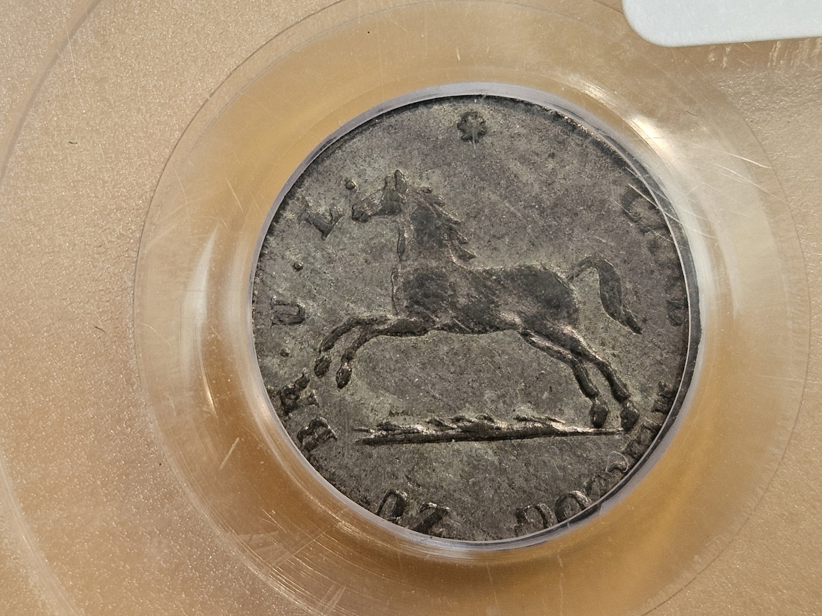 PCGS 1828 CVC Brunswick-Wolfenburg 6 pfenning: Graded in About Uncirculated - 55