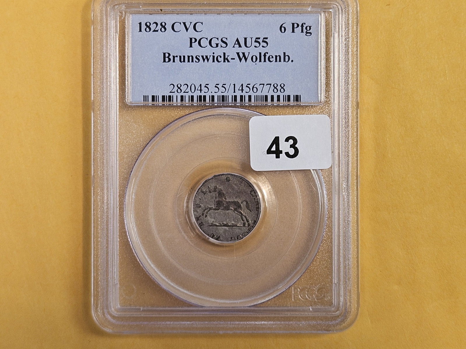 PCGS 1828 CVC Brunswick-Wolfenburg 6 pfenning - 2