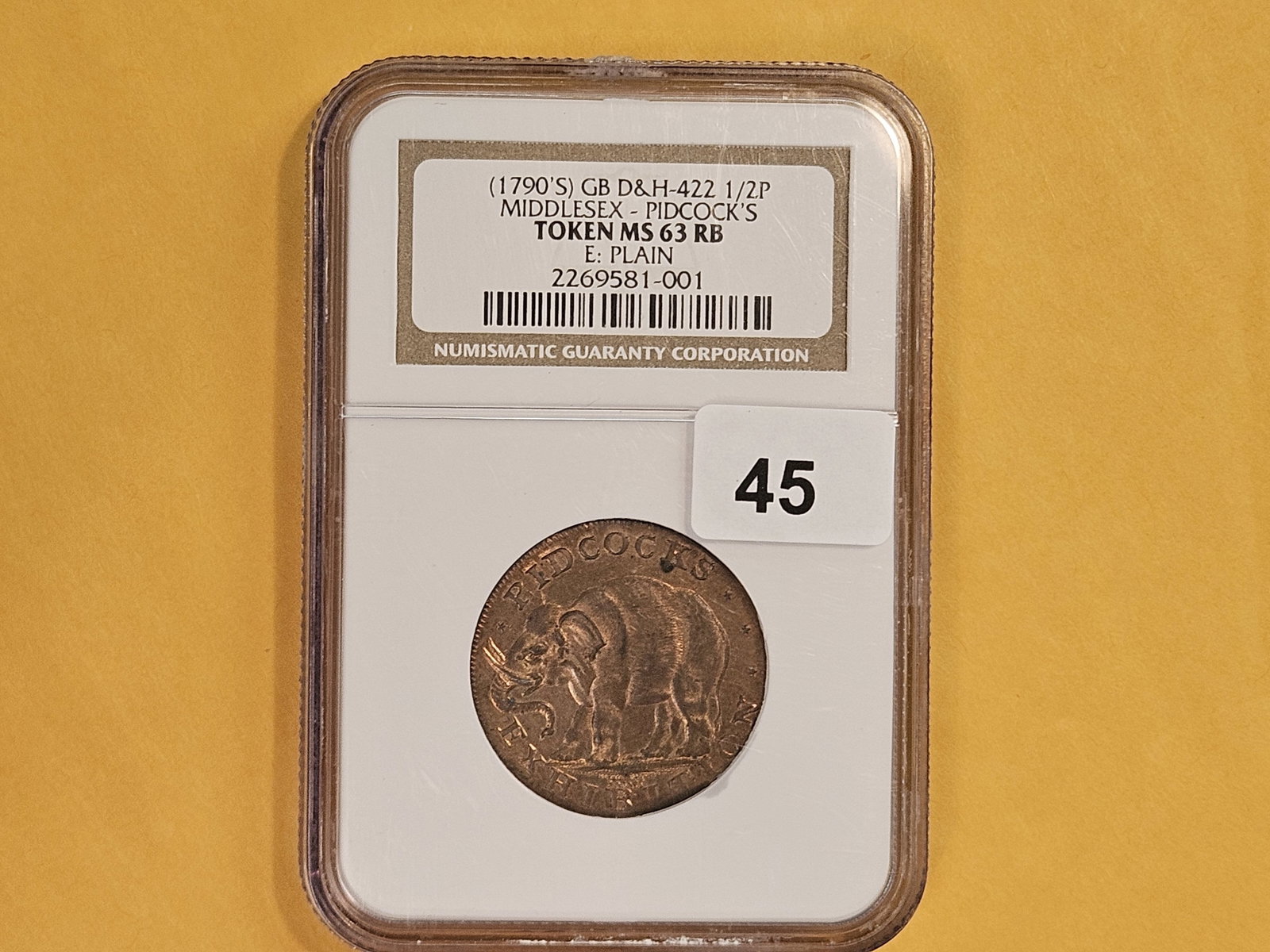 CONDER! NGC 1790's Great Britain Half-Penny Conder Token in Mint State 63 RB - 2