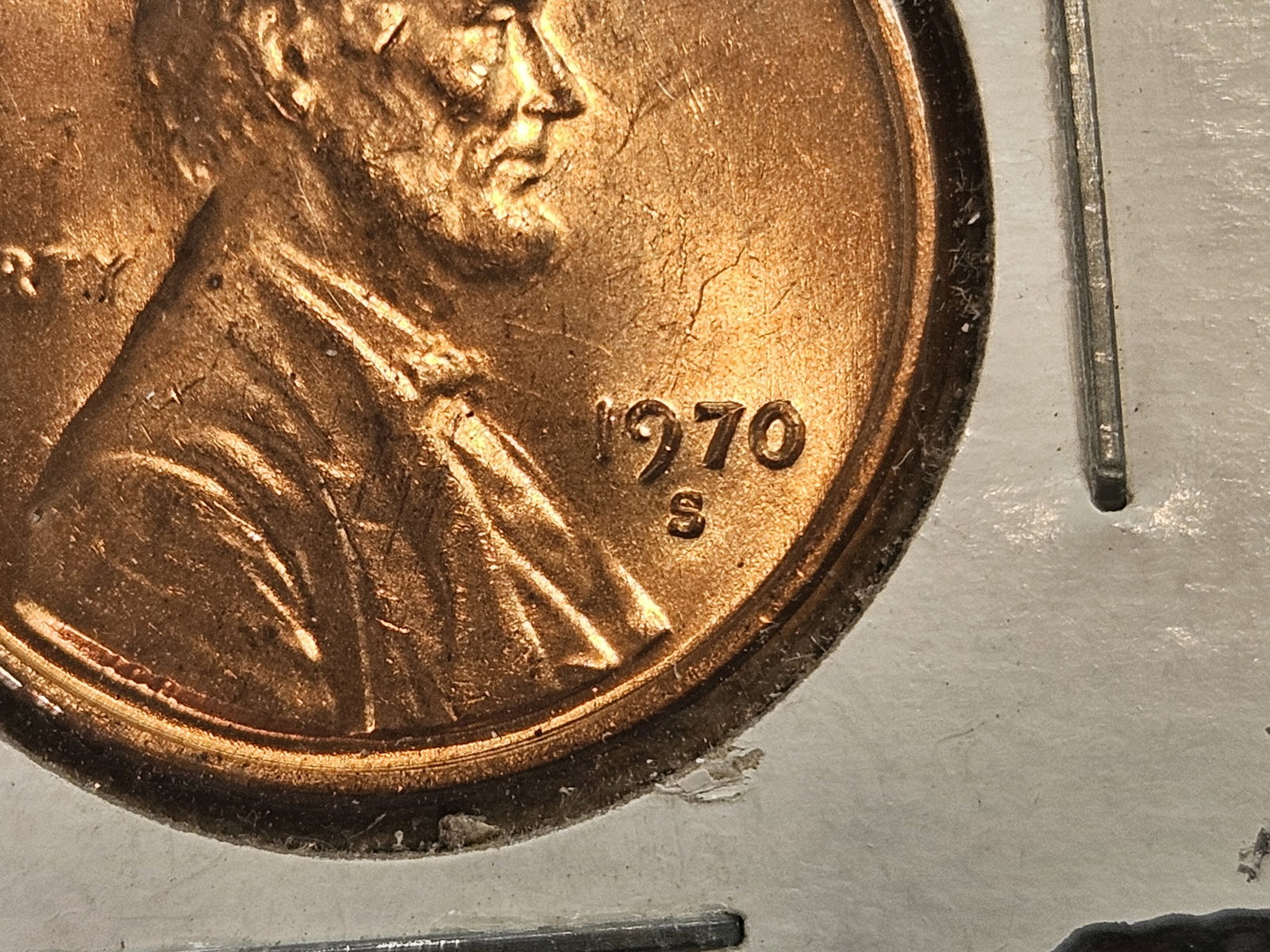 Key Variety! Choice Brilliant Uncirculated plus RED 1970-S Lincoln Cent - 3