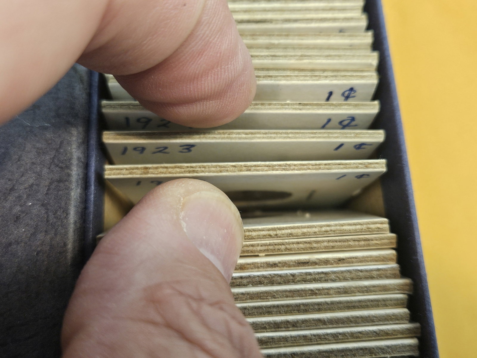 Stock box with about 50 wheat cents - 5