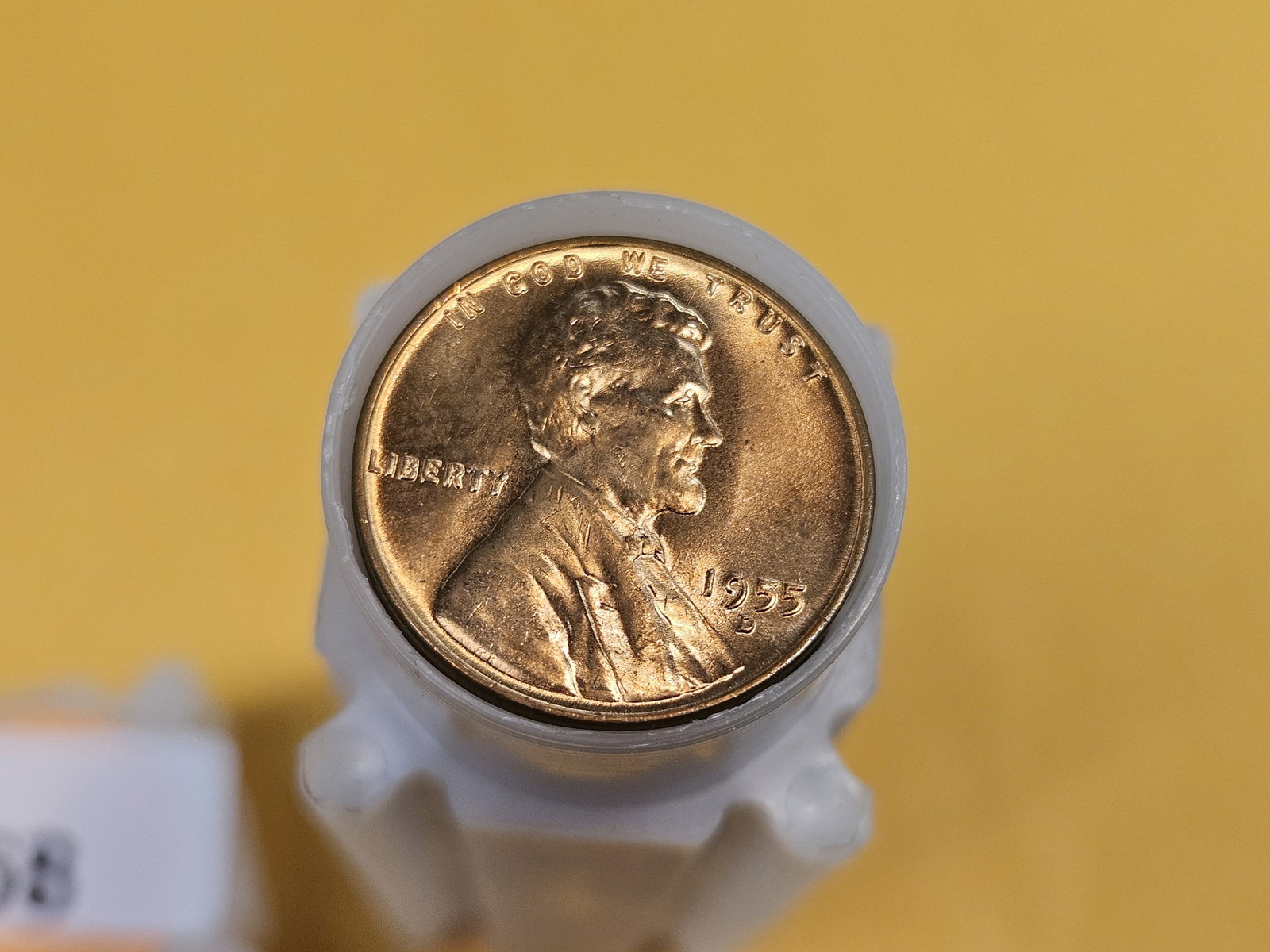 Brilliant Uncirculated Roll of 1955-D Wheat cents - 2