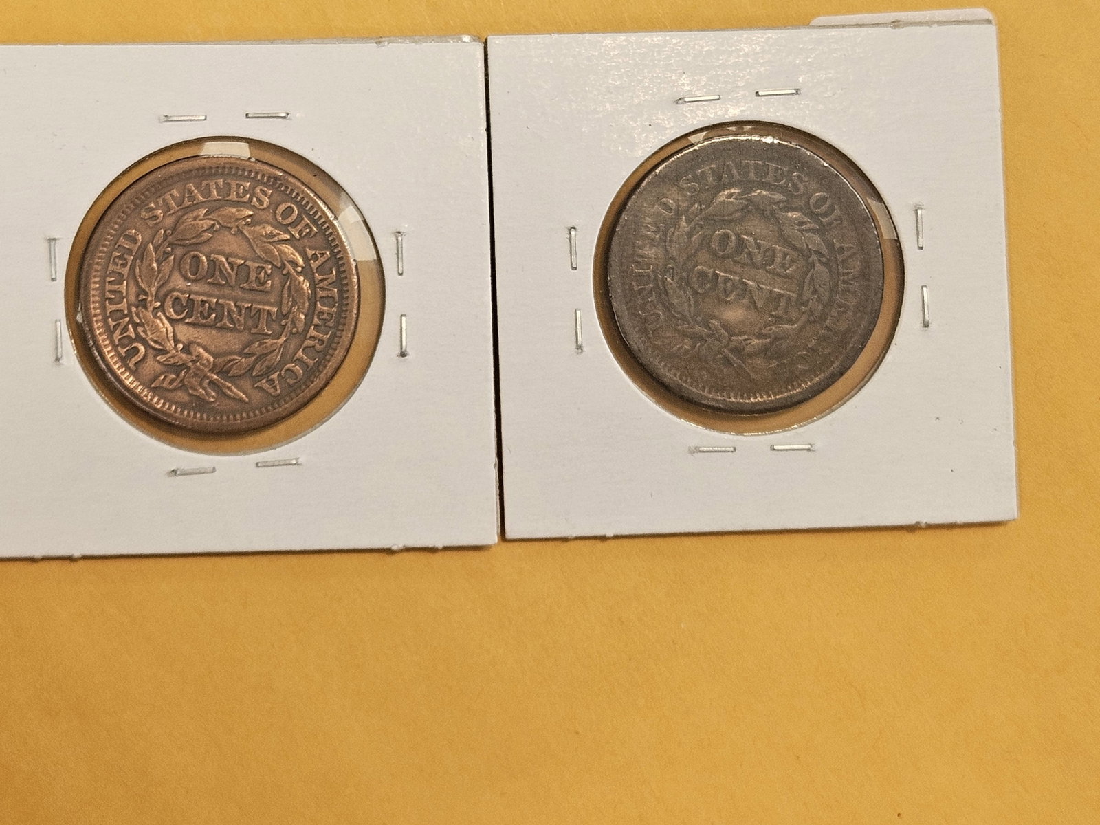 1849 and 1852 Braided Hair large Cents - 3