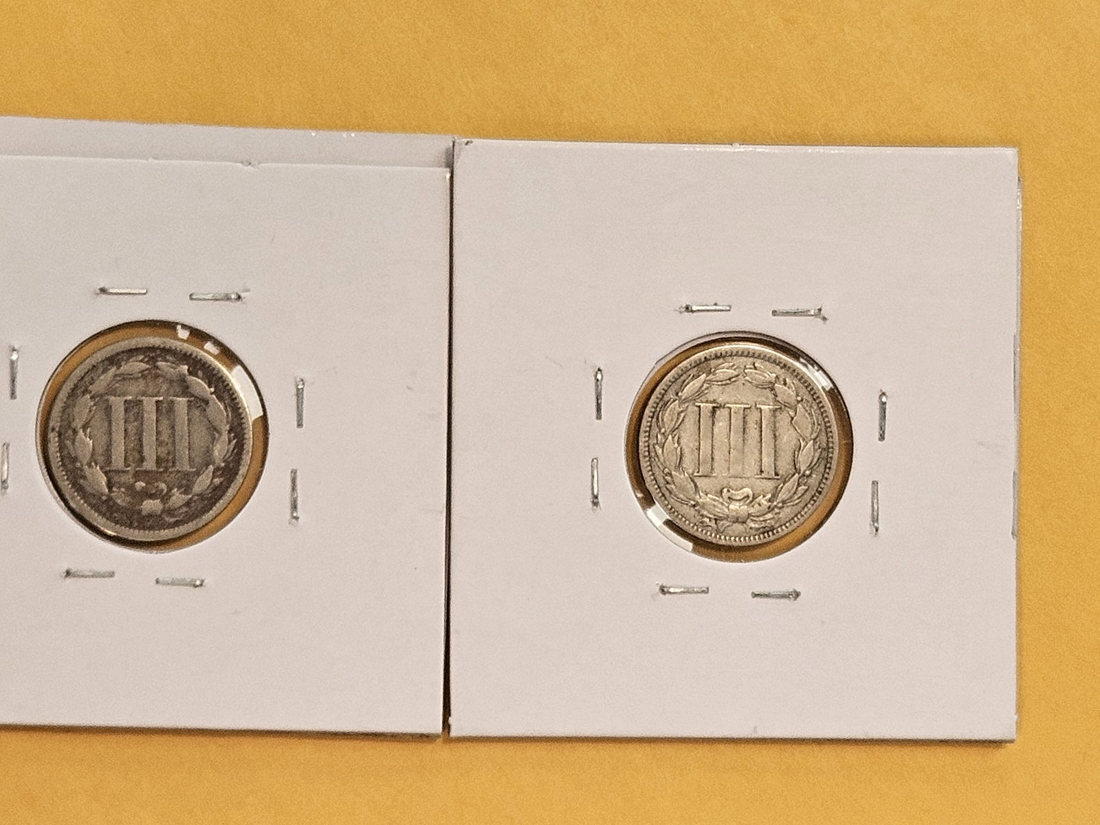 1867 and 1871 Three Cent Nickels - 3