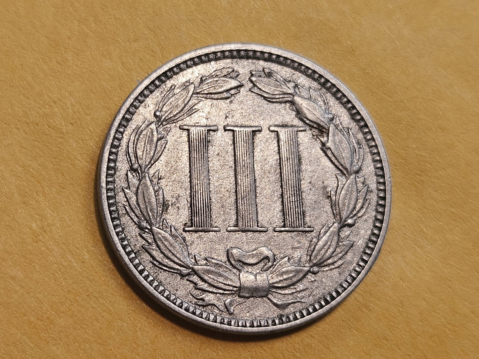 VARIETY! 1871 Three Cent Nickel in Extra Fine plus - 4