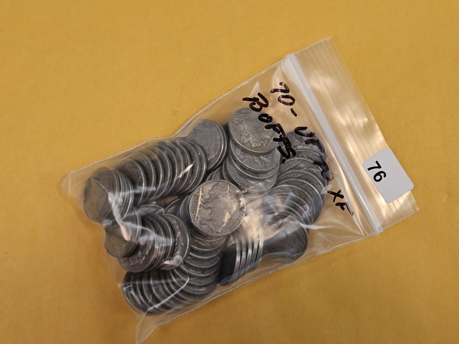 Seventy Buffalo Nickels: All in Very Fine to Extra Fine condition