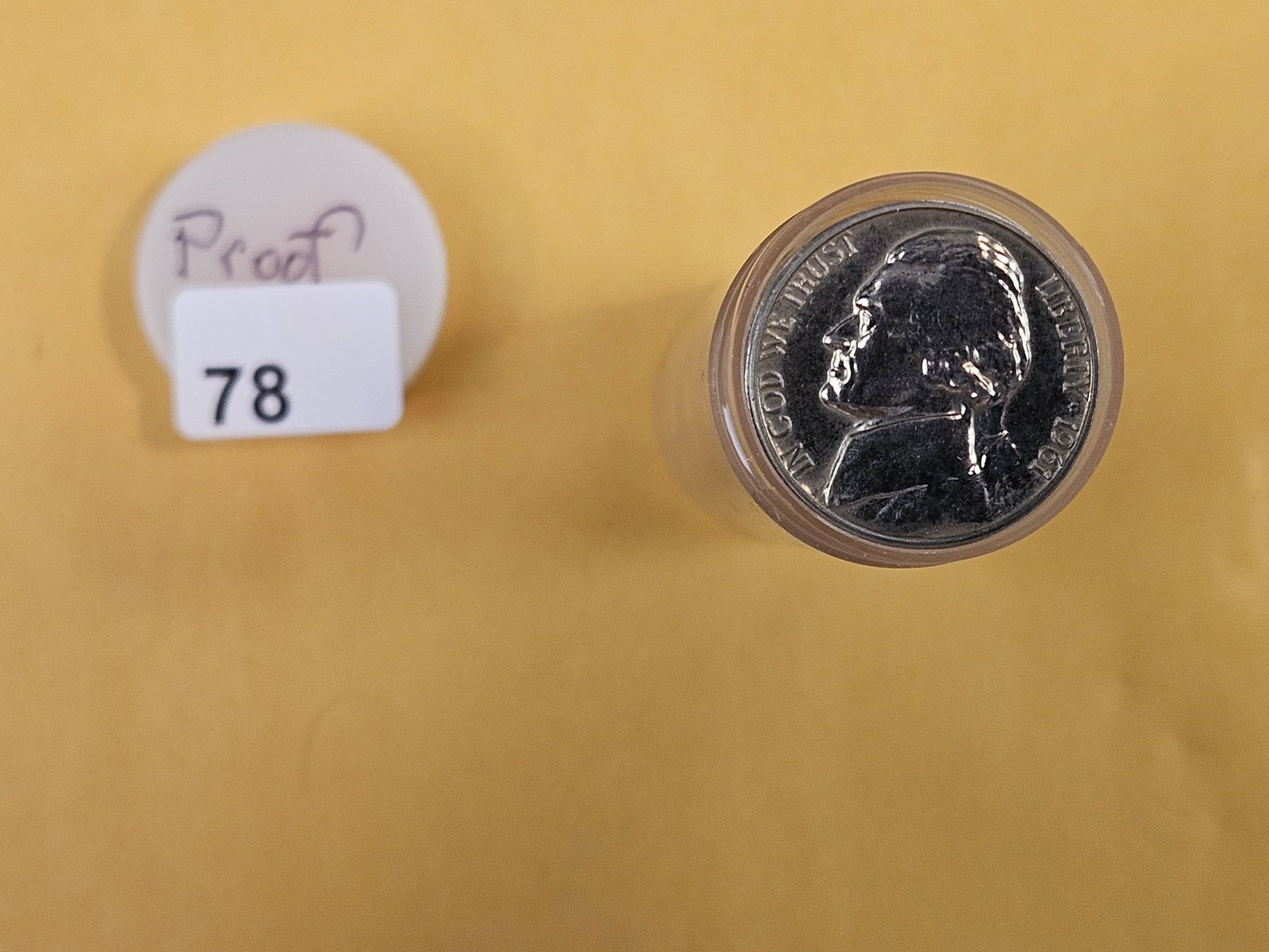 Full roll of mixed Proof Jefferson Nickels: Top 5 are proof. Didn't check the rest. Dealer said they were all proof