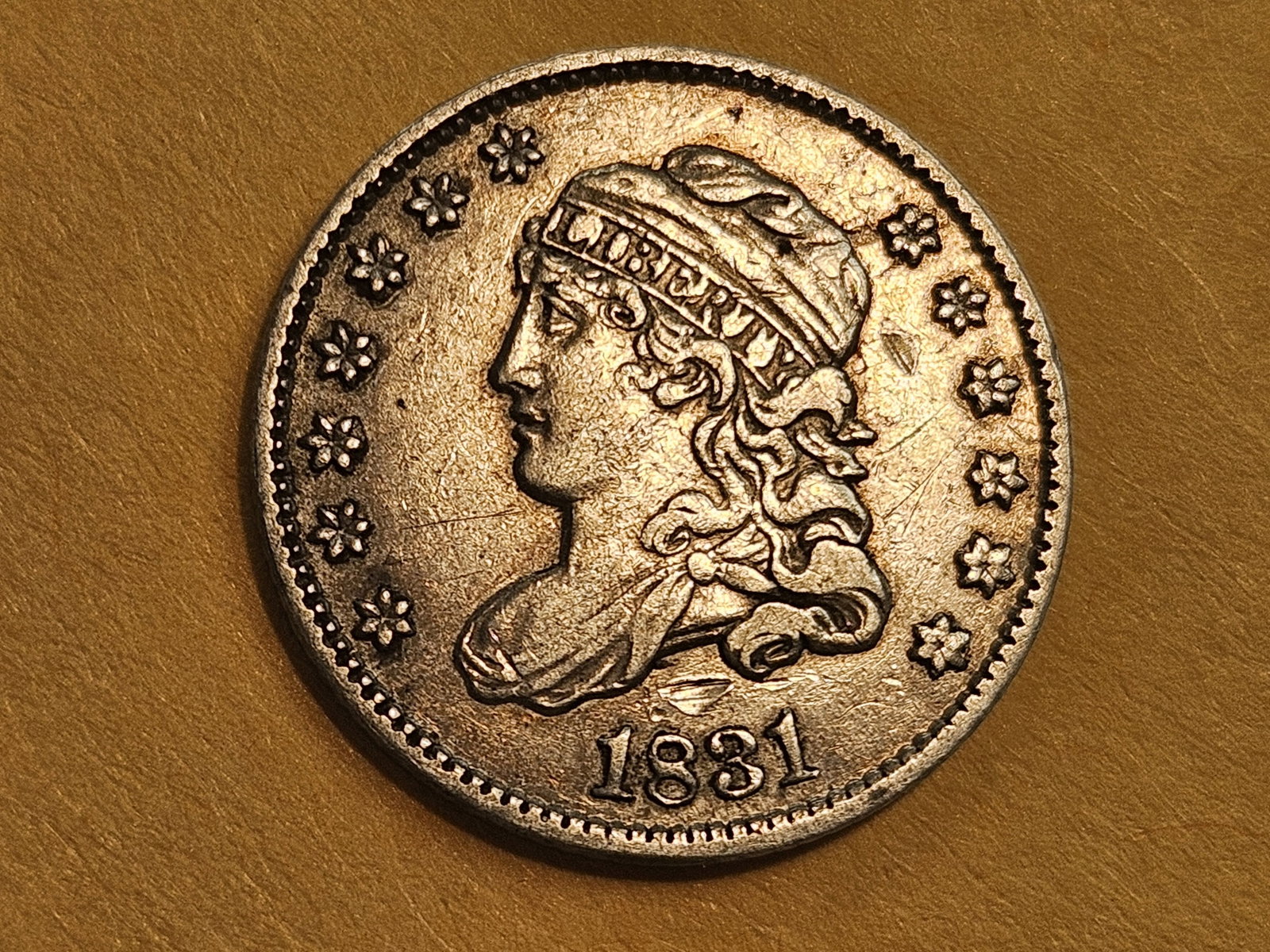 About Uncirculated 1831 Capped Bust Half Dime (1 of 6)