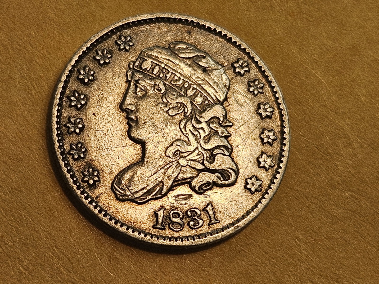 About Uncirculated 1831 Capped Bust Half Dime - 3