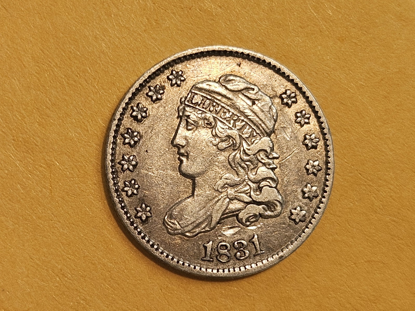 About Uncirculated 1831 Capped Bust Half Dime - 4