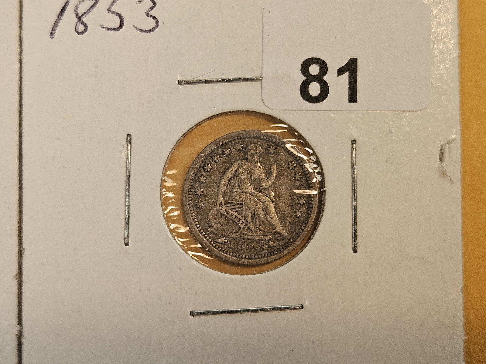 Three Seated Liberty silver Half-Dimes - 3