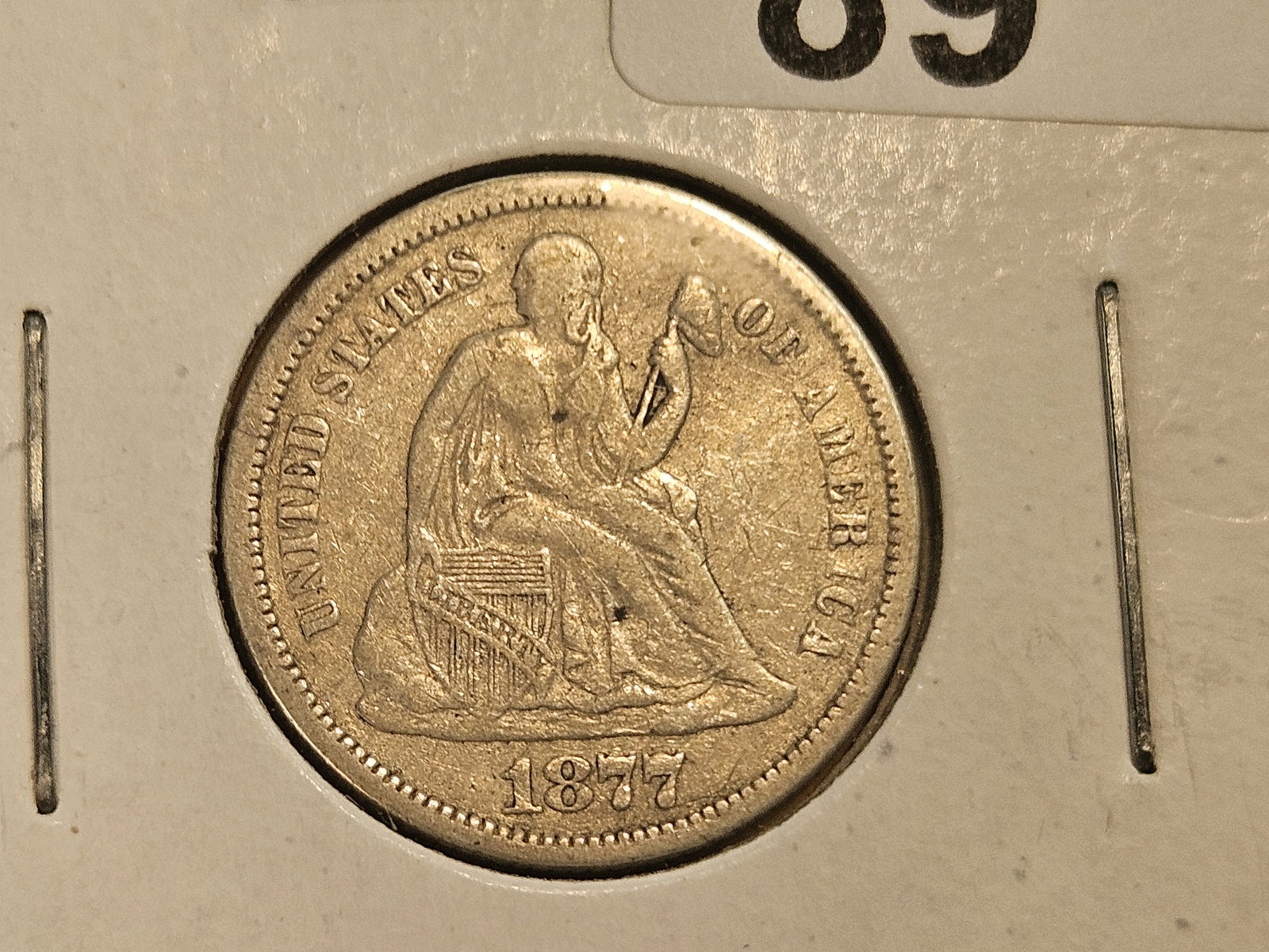 1853 with Arrows and 1877 Seated Liberty Silver Dimes - 4