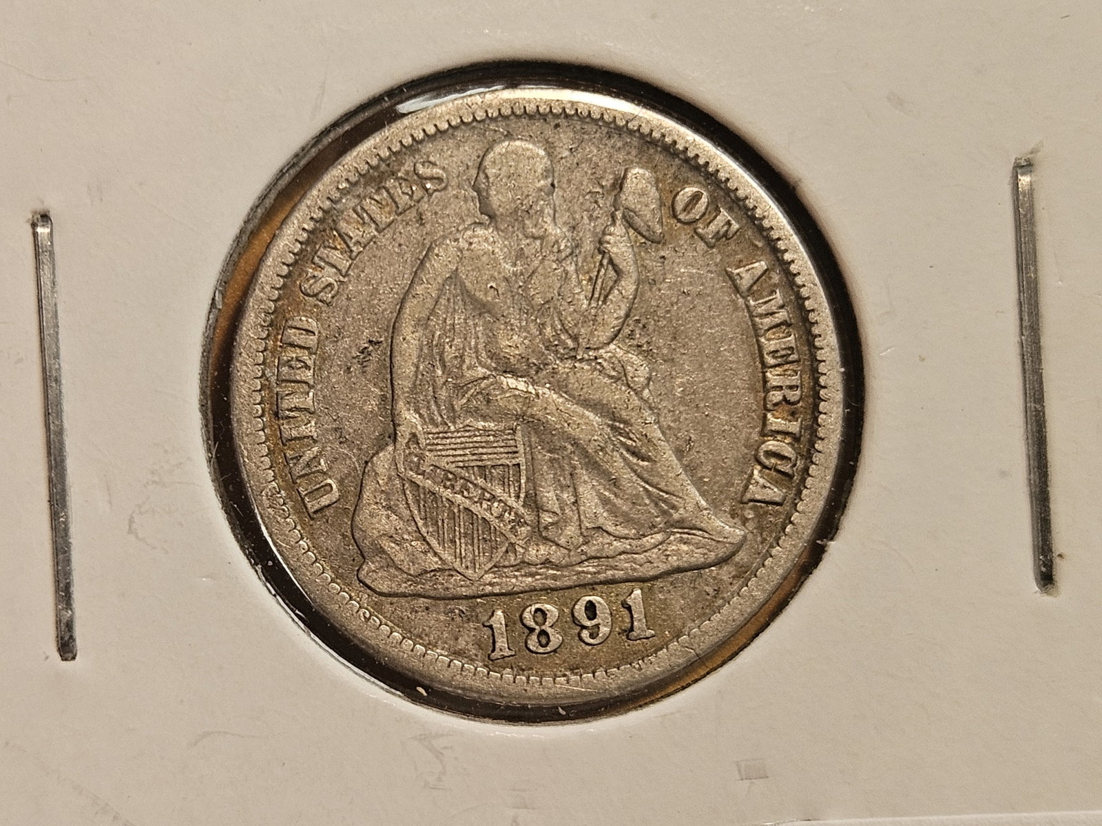 1889 and 1891-S Seated Liberty Silver Dimes - 3