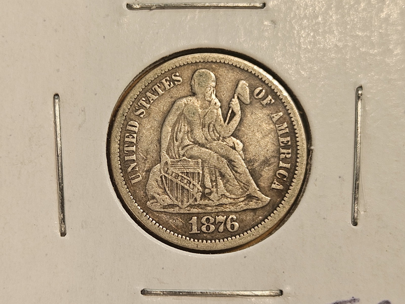 1876 and 1887 Seated Liberty Silver Dimes - 2