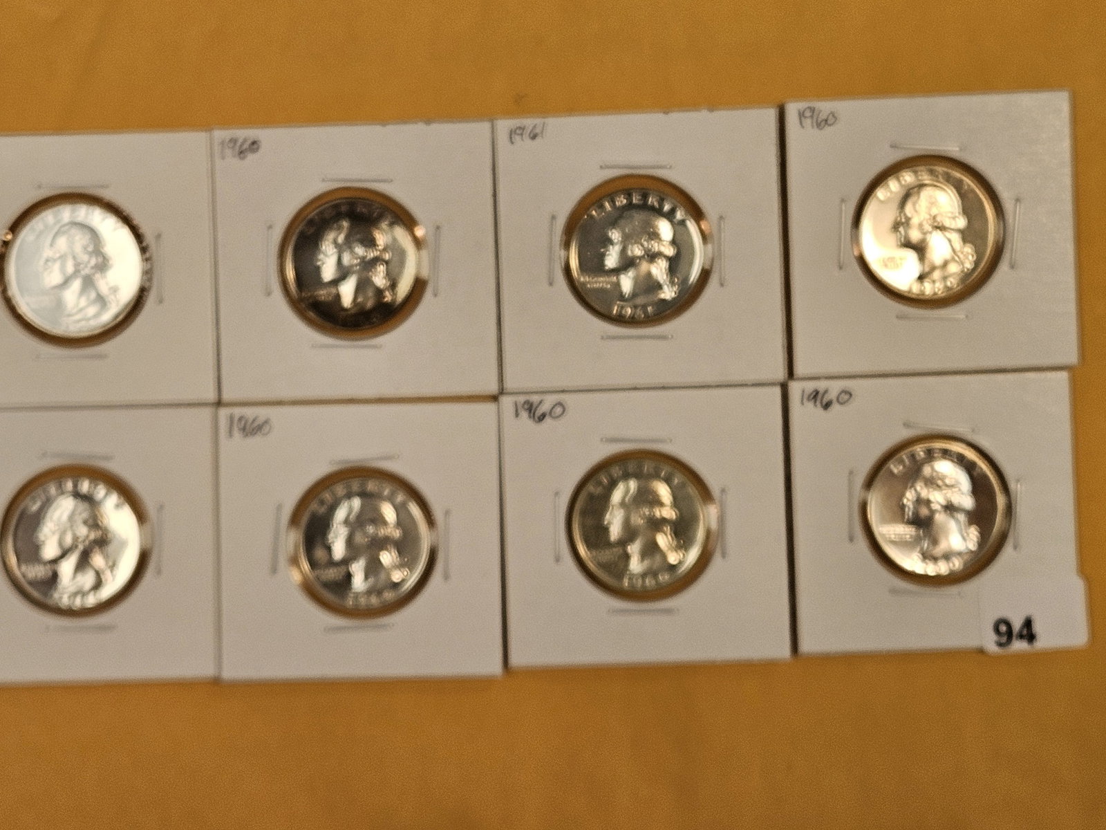 Eight GEM Proof silver Washington Quarters (1 of 7)