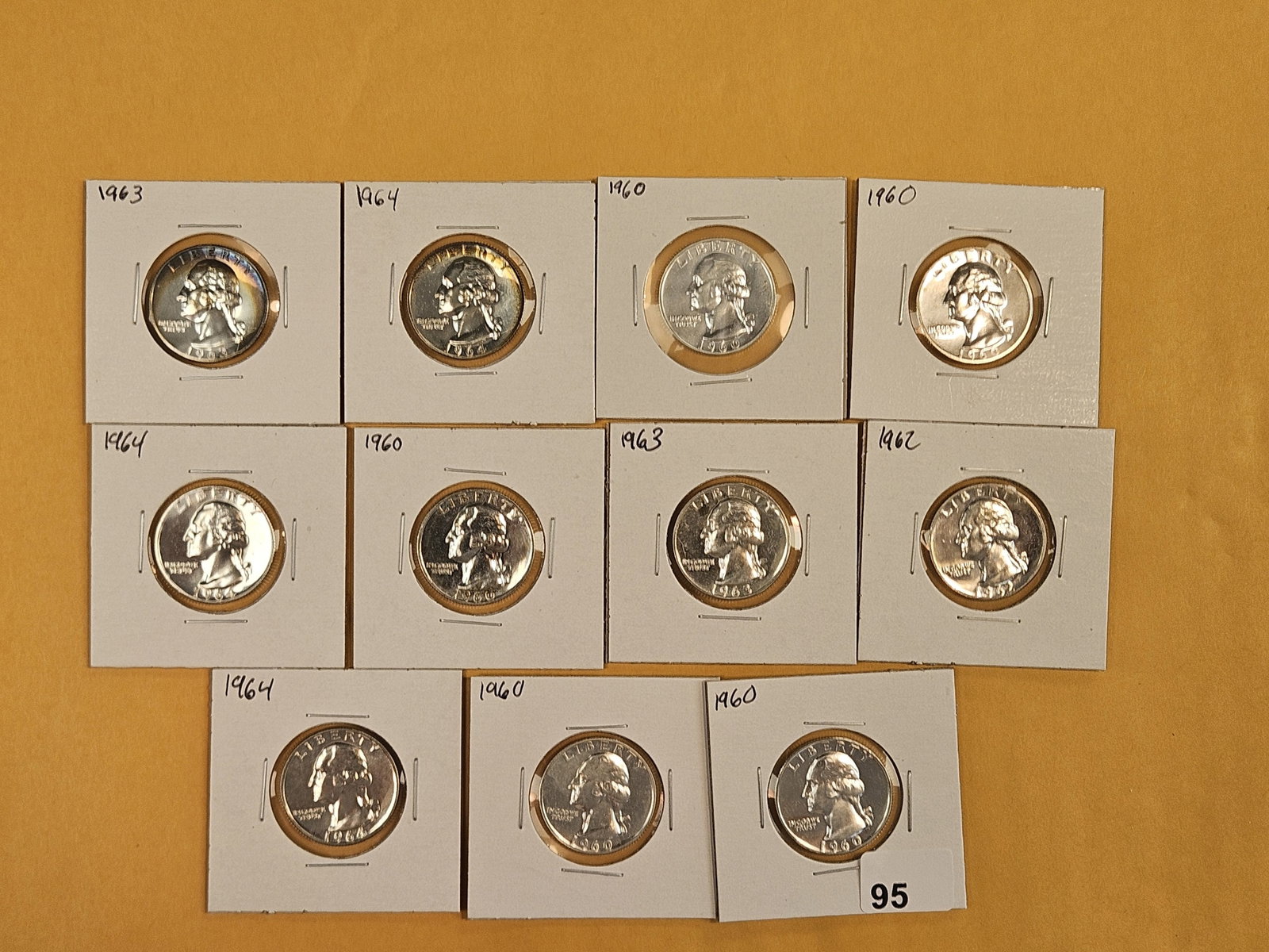 Eleven GEM Proof silver Washington Quarters (1 of 6)