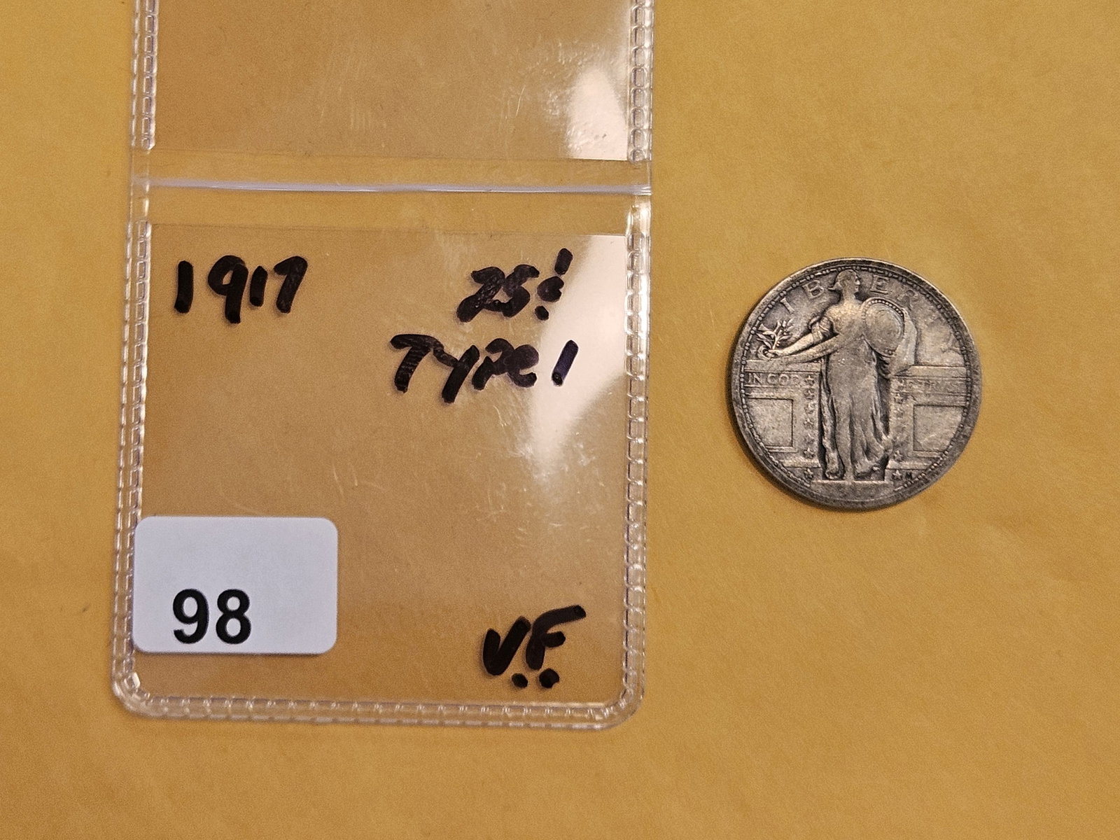Better Date 1917 Standing Liberty Quarter in Very Fine - 2