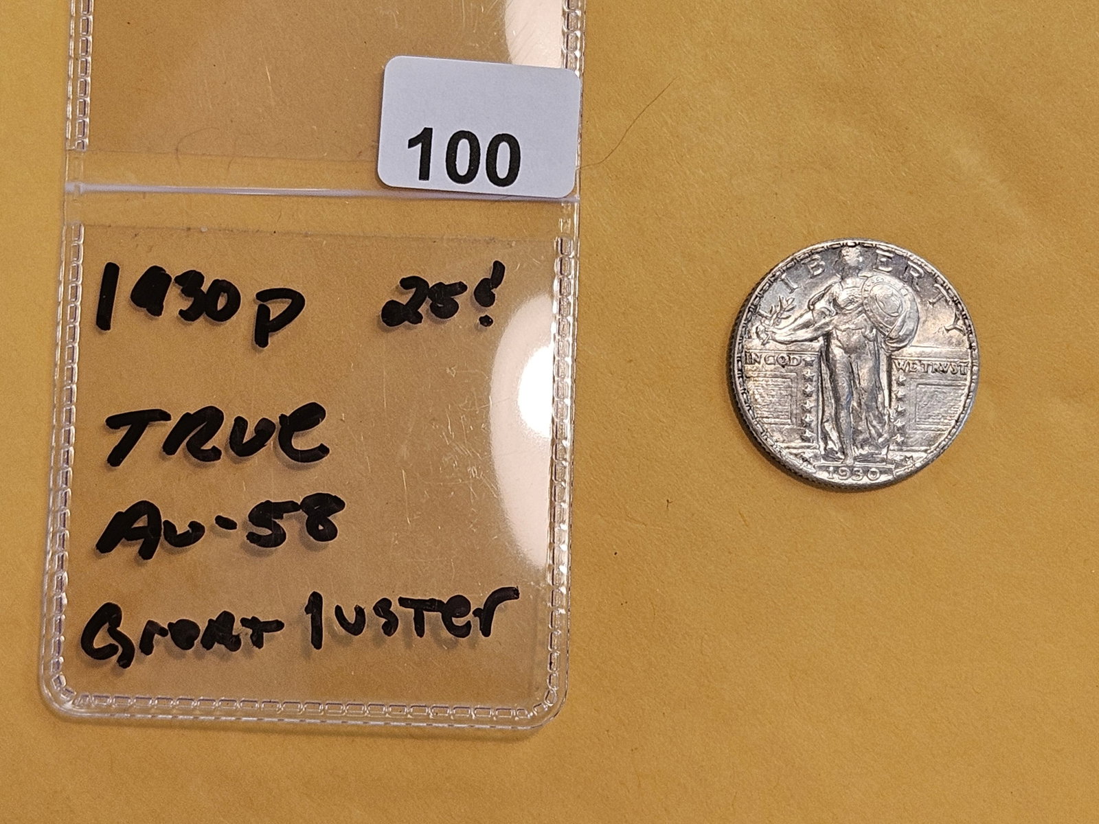Brilliant About Uncirculated plus 1930 Standing Liberty Quarter - 2