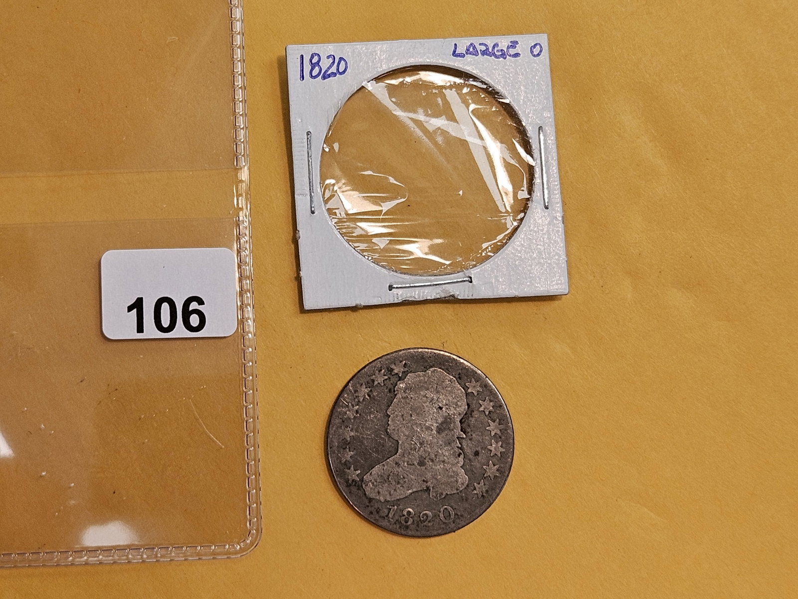Scarcer 1820 Capped Bust silver Quarter - 2