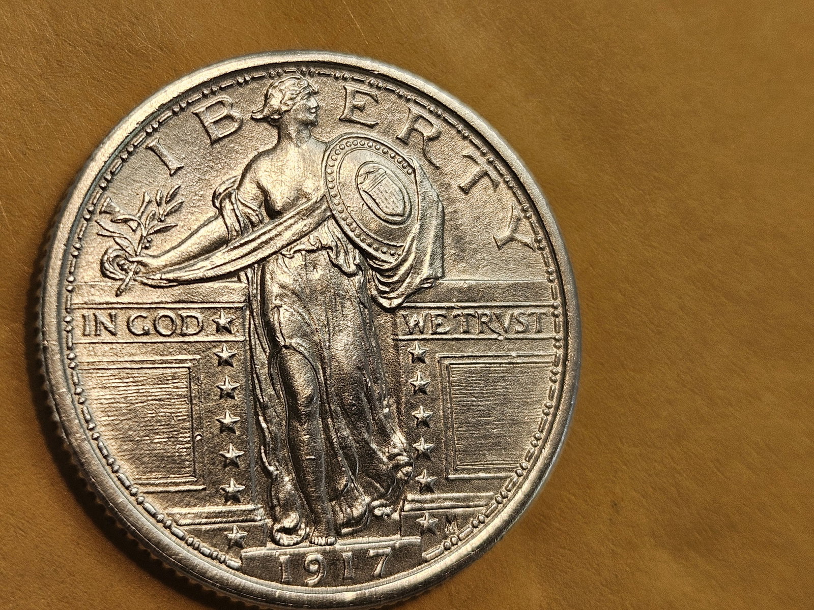 *** FULL HEAD *** 1917 Standing Liberty Quarter in GEM Brilliant Uncirculated - 10