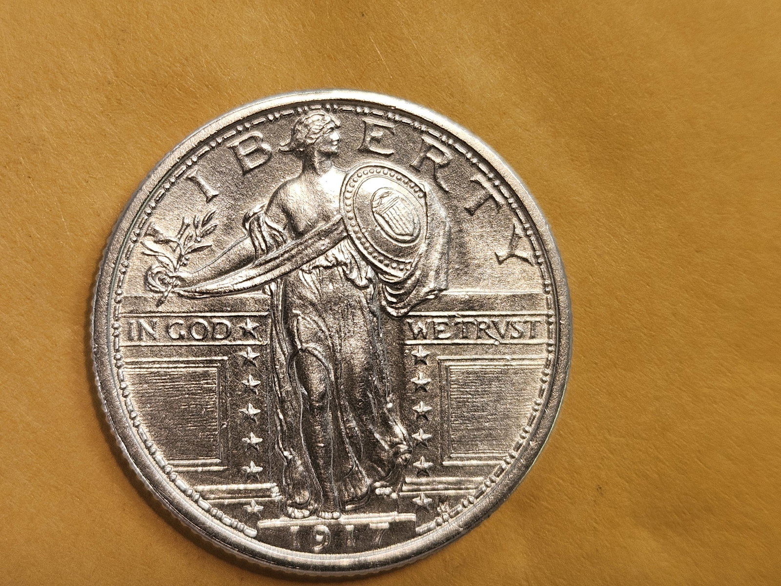 *** FULL HEAD *** 1917 Standing Liberty Quarter in GEM Brilliant Uncirculated - 11