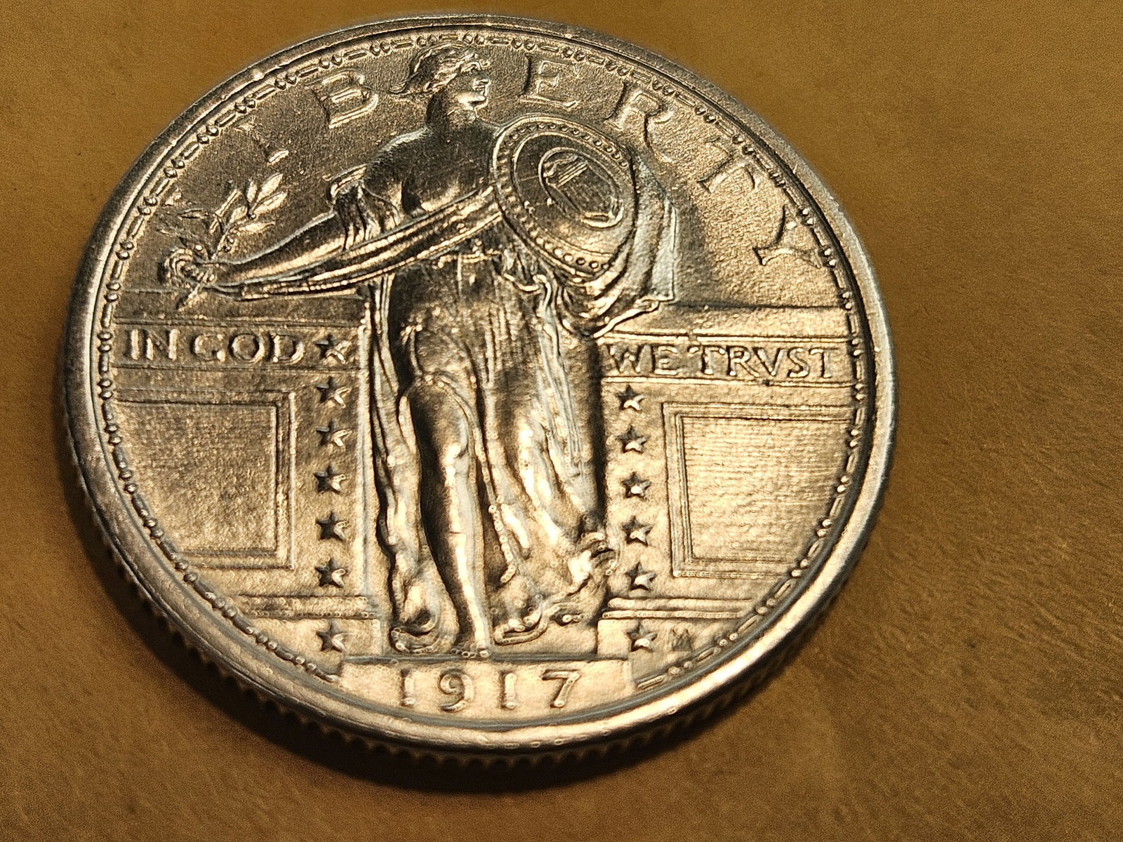 *** FULL HEAD *** 1917 Standing Liberty Quarter in GEM Brilliant Uncirculated - 3