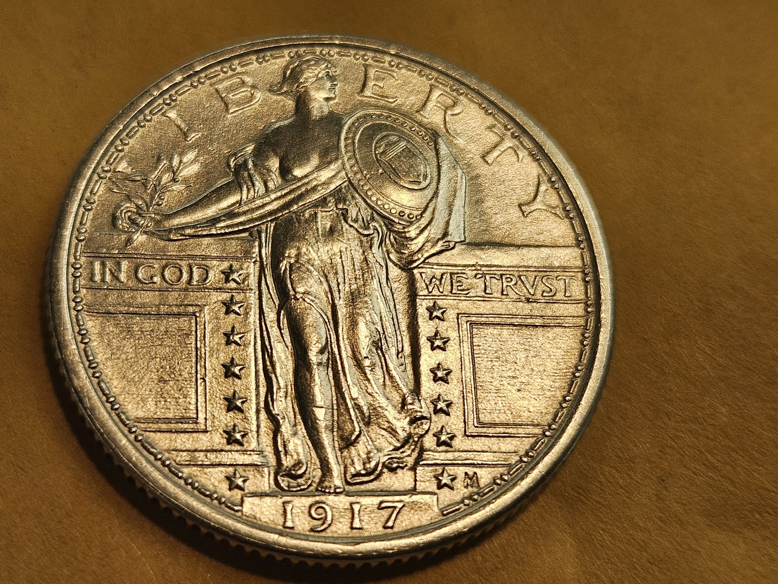 *** FULL HEAD *** 1917 Standing Liberty Quarter in GEM Brilliant Uncirculated - 4