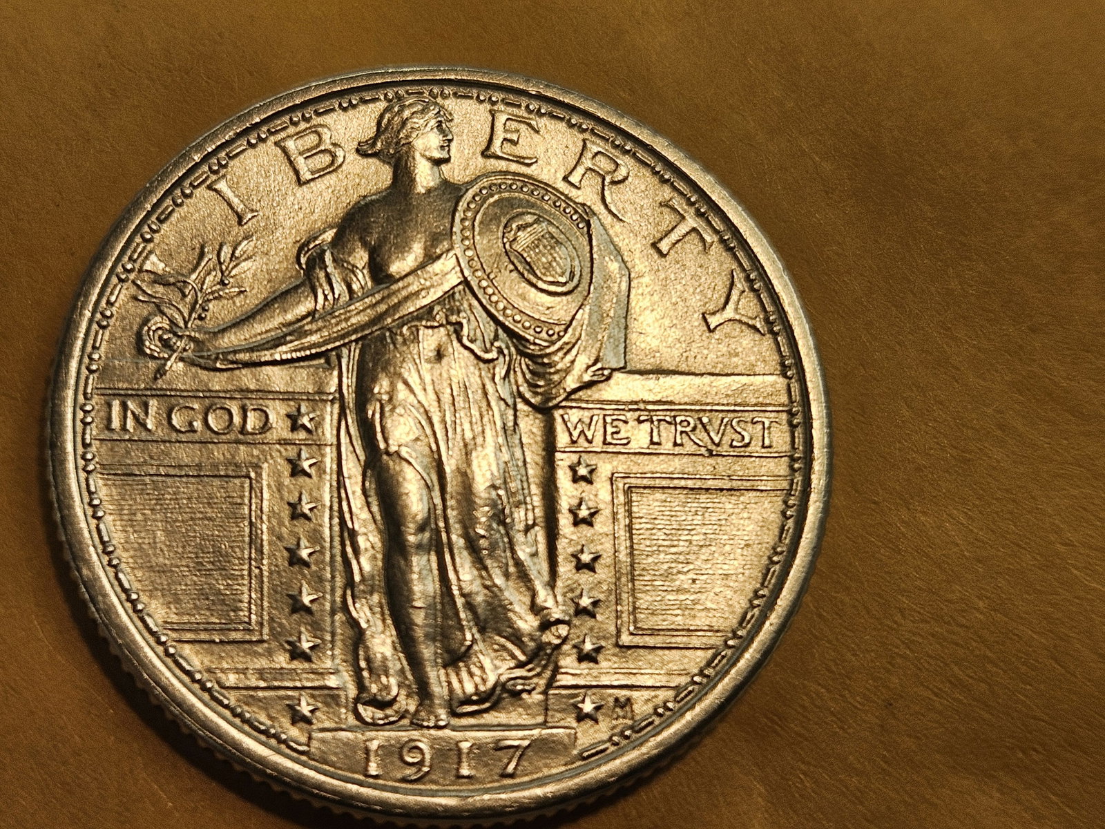 *** FULL HEAD *** 1917 Standing Liberty Quarter in GEM Brilliant Uncirculated - 6