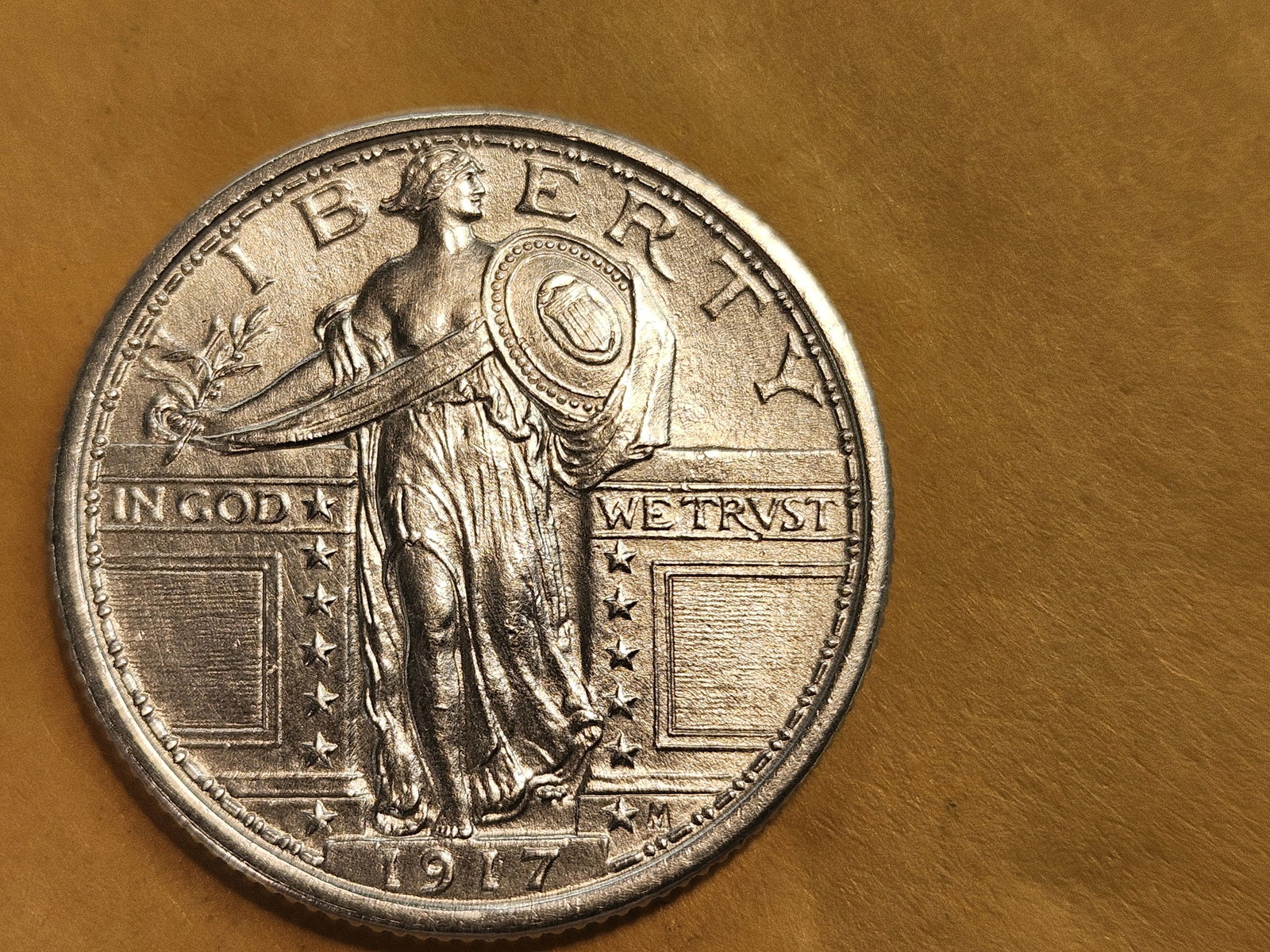 *** FULL HEAD *** 1917 Standing Liberty Quarter in GEM Brilliant Uncirculated - 7