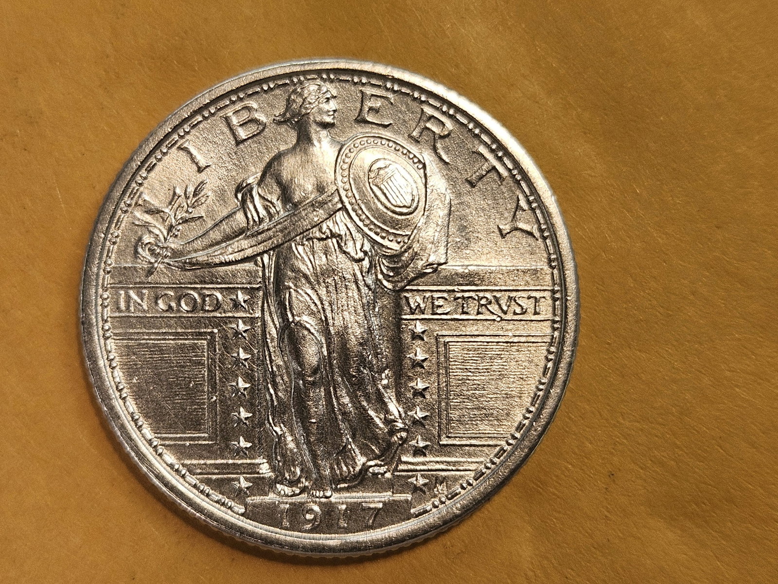 *** FULL HEAD *** 1917 Standing Liberty Quarter in GEM Brilliant Uncirculated - 8