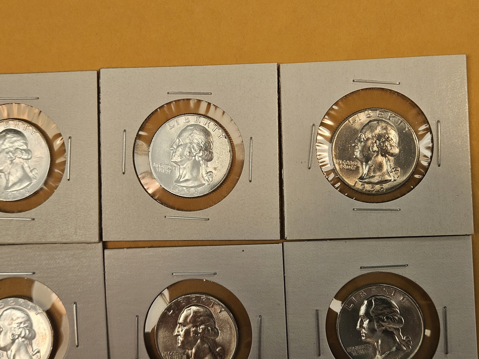 Six Very Choice to GEM Brilliant Uncirculated Washington silver Quarters - 3