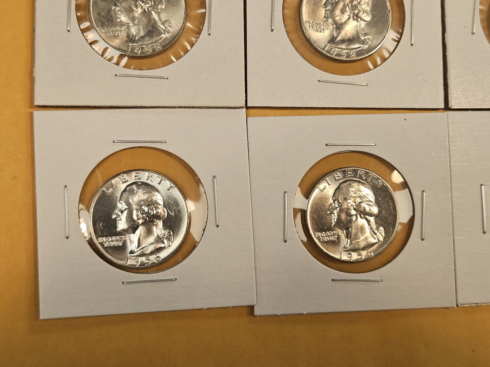 Six Very Choice to GEM Brilliant Uncirculated Washington silver Quarters - 4