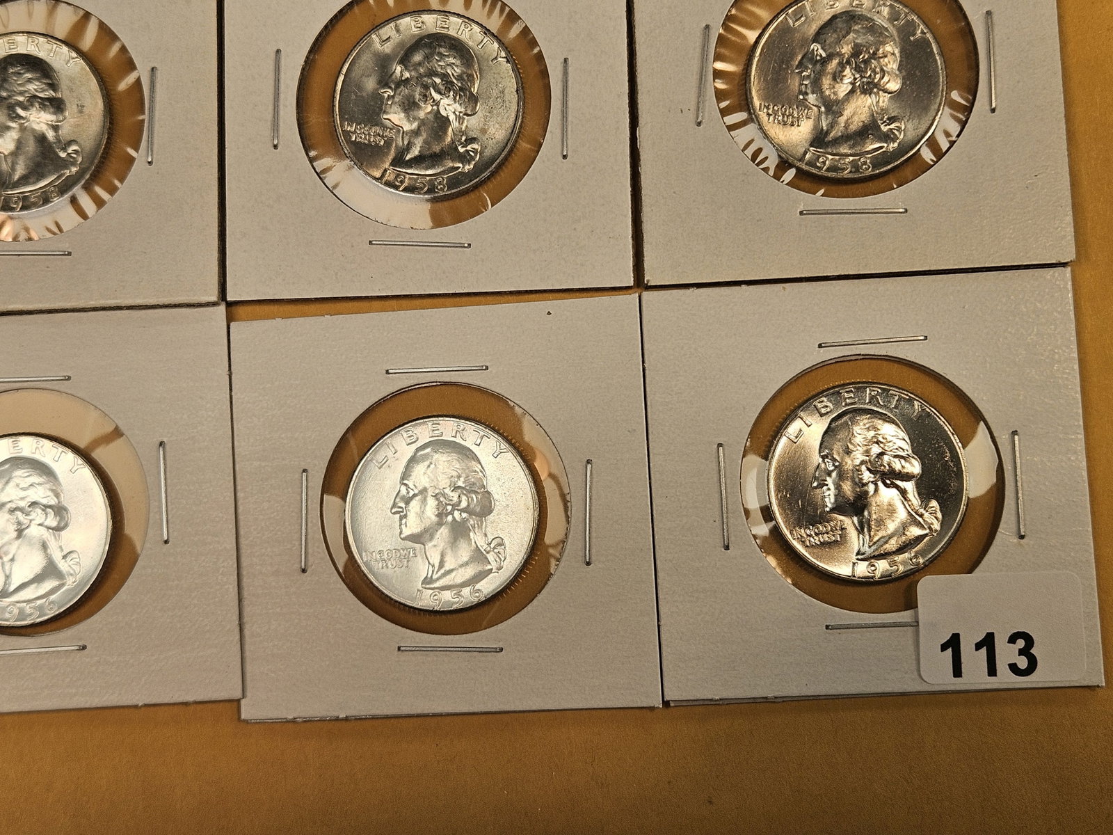 Six Very Choice to GEM Brilliant Uncirculated Washington silver Quarters - 5