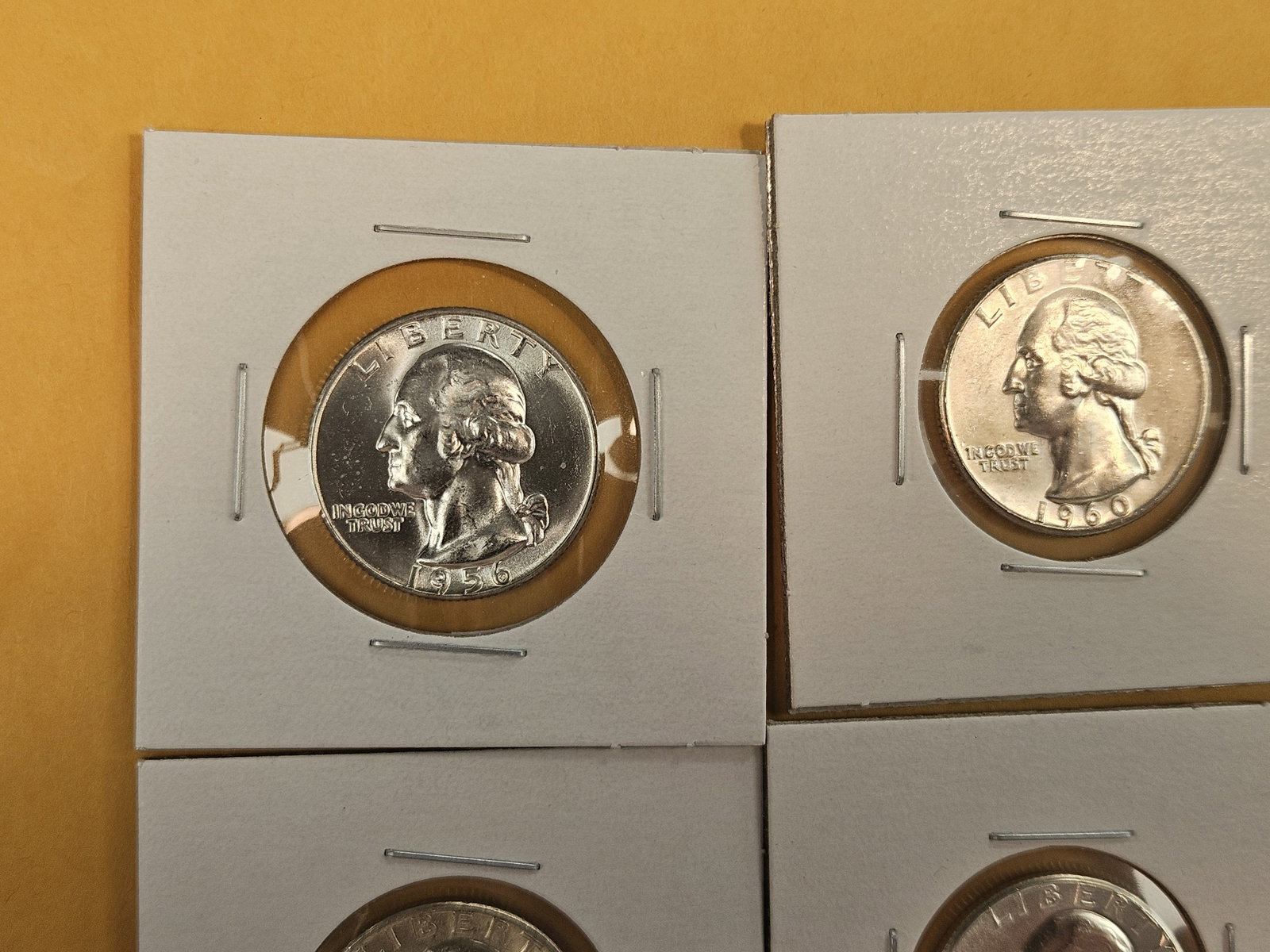 Six Very Choice to GEM Brilliant Uncirculated Washington silver Quarters - 2
