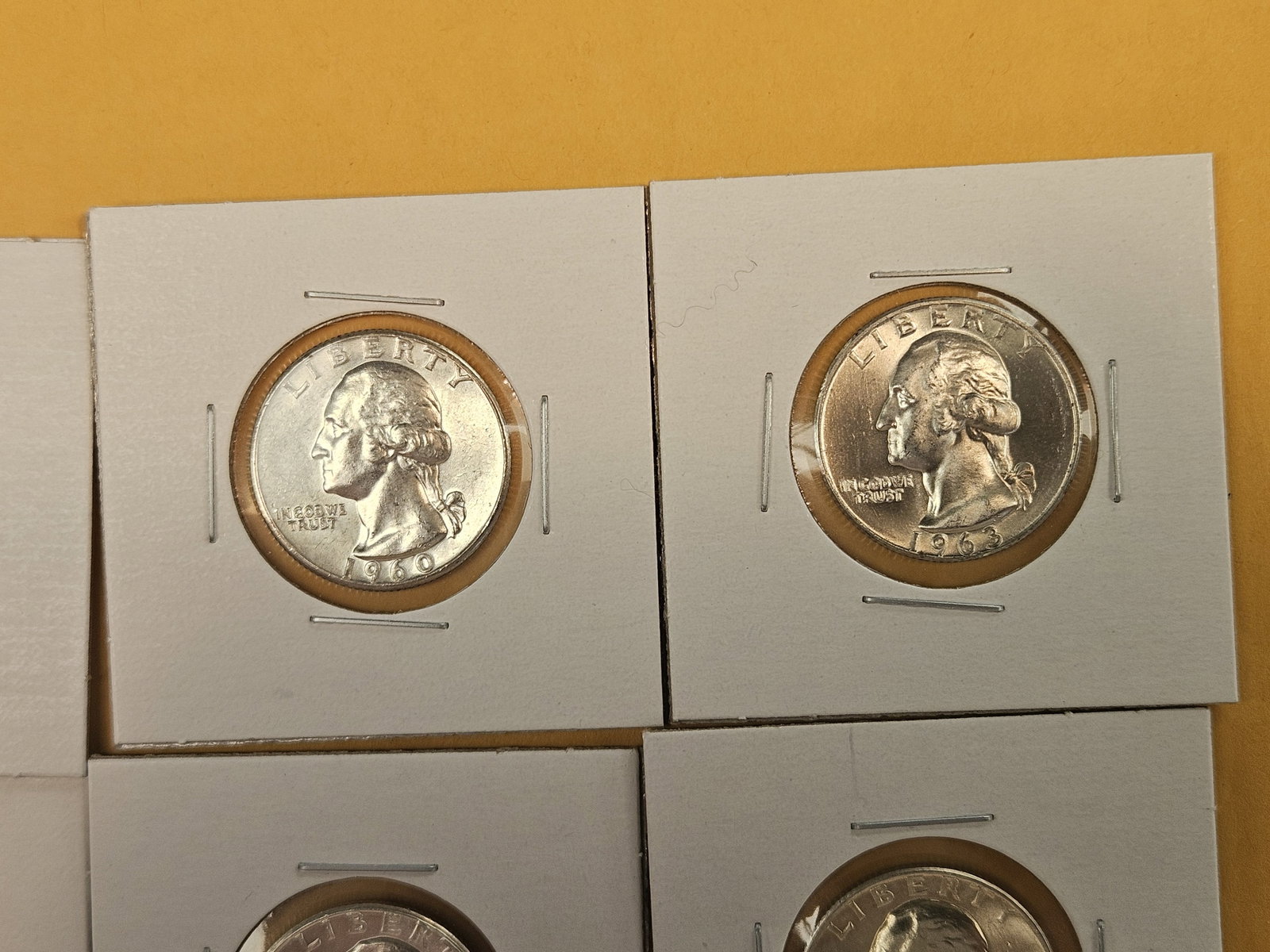 Six Very Choice to GEM Brilliant Uncirculated Washington silver Quarters - 3