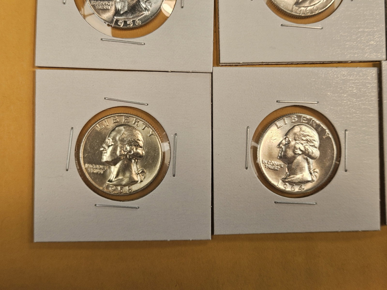 Six Very Choice to GEM Brilliant Uncirculated Washington silver Quarters - 4