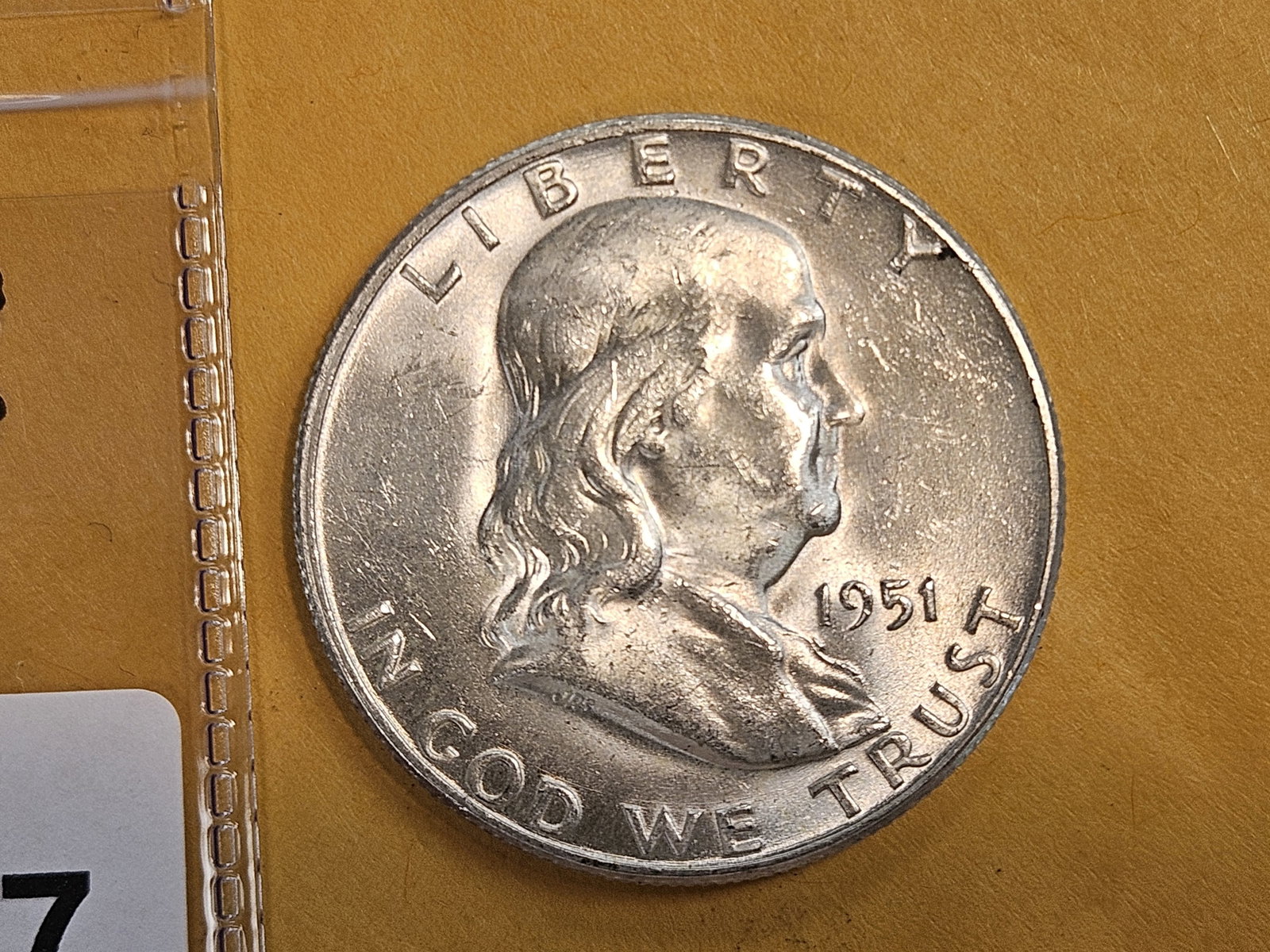 Choice Brilliant Uncirculated 1951-S Franklin Half Dollar - 3